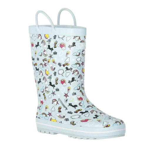 Front - Trespass Childrens/Kids Starryton Unicorn Wellington Boots