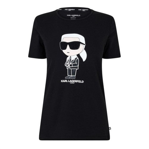 Front - Karl Lagerfeld Womens/Ladies Paris Graphic Logo T-Shirt
