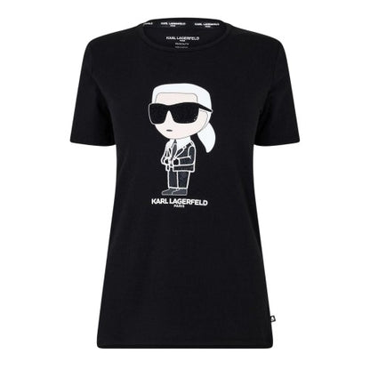 Front - Karl Lagerfeld Womens/Ladies Paris Graphic Logo T-Shirt