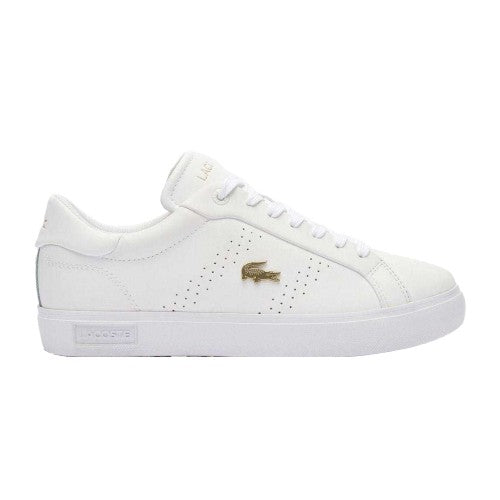 Front - Lacoste Womens/Ladies Powercourt 2.0 Leather Trainers