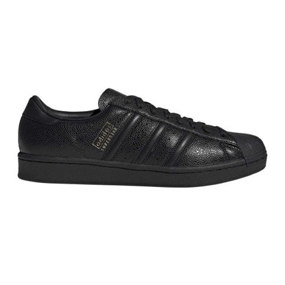 Front - Adidas Unisex Adult Superstar Leather Flat Trainers