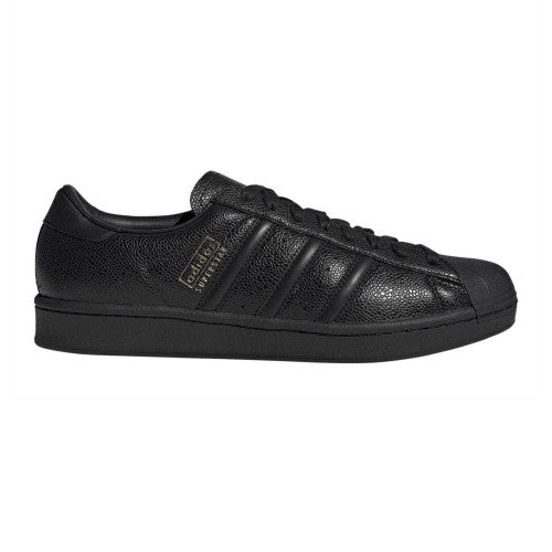 Front - Adidas Unisex Adult Superstar Leather Flat Trainers