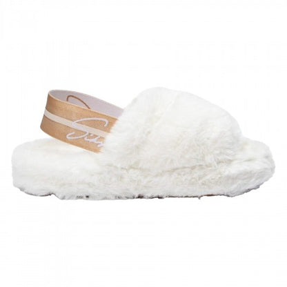 Front - SikSilk Womens/Ladies Slider Fluffy Slippers