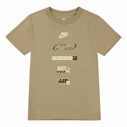 Front - Nike Childrens/Kids Brandmark Logo Stack T-Shirt