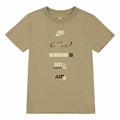 Front - Nike Childrens/Kids Brandmark Logo Stack T-Shirt