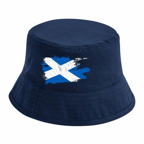 Front - Sport Direct Scottish Flag Bucket Hat