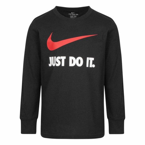 Front - Nike Childrens/Kids Just Do It Swoosh Long-Sleeved T-Shirt