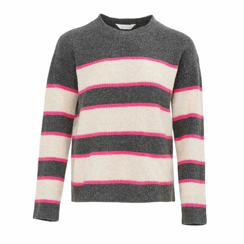 Front - Miso Womens/Ladies Stripe Knitted Jumper