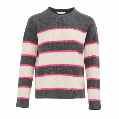 Front - Miso Womens/Ladies Stripe Knitted Jumper
