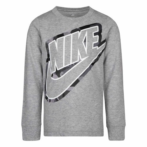 Front - Nike Childrens/Kids Outline Camo Long-Sleeved T-Shirt