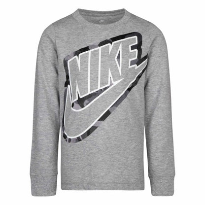 Front - Nike Childrens/Kids Outline Camo Long-Sleeved T-Shirt
