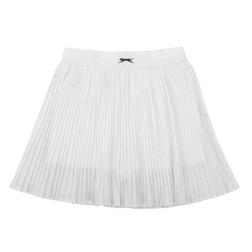 Front - Slazenger Girls Logo Micro Pleat Tennis Skirt