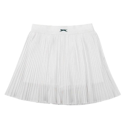 Front - Slazenger Girls Logo Micro Pleat Tennis Skirt
