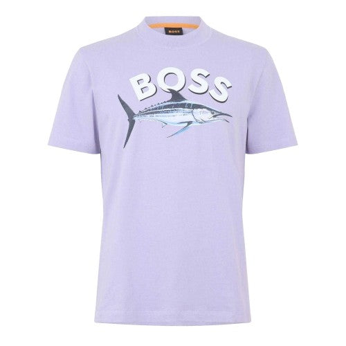 Front - Boss Mens Fish Cotton T-Shirt