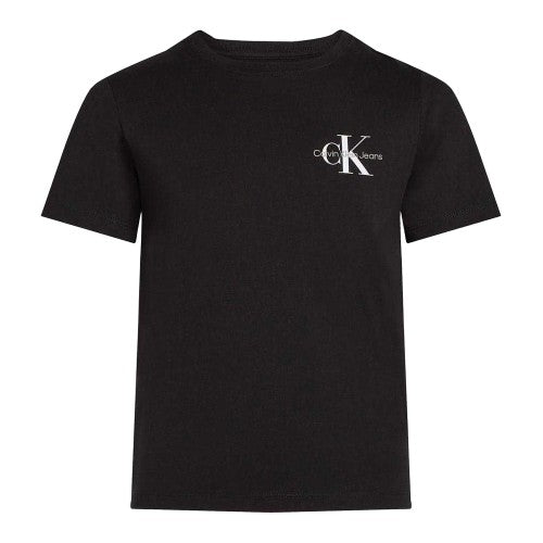 Front - Calvin Klein Childrens/Kids Jeans Monogram Crew Neck Regular T-Shirt