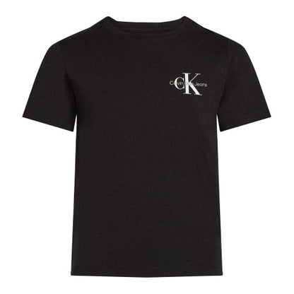 Front - Calvin Klein Childrens/Kids Jeans Monogram Crew Neck Regular T-Shirt
