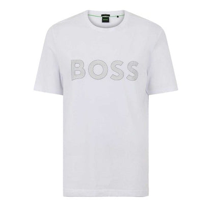 Front - Boss Mens Lettering Logo T-Shirt