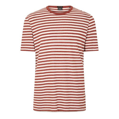 Front - Boss Mens Tiburt Striped T-Shirt