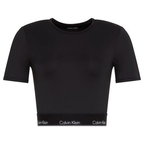 Front - Calvin Klein Womens/Ladies Slim Crop T-Shirt