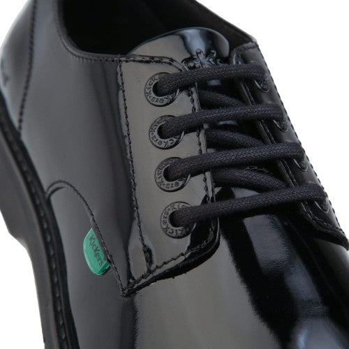 Front - Kickers Womens/Ladies Finley Patent Leather Lace Up Shoes