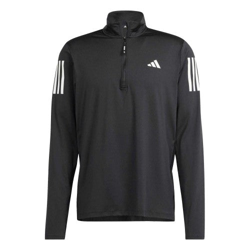 Front - Adidas Mens Own The Run Half Zip Running T-Shirt
