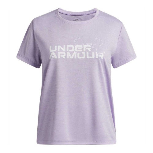 Front - Under Armour Girls Twist Logo T-Shirt