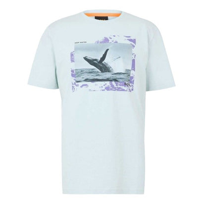 Front - Boss Mens Whale Cotton T-Shirt
