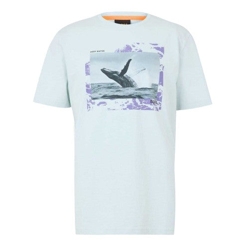 Front - Boss Mens Whale Cotton T-Shirt
