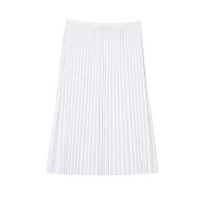 Front - Lacoste Womens/Ladies Pleated Elasticated Waist Midi Skirt