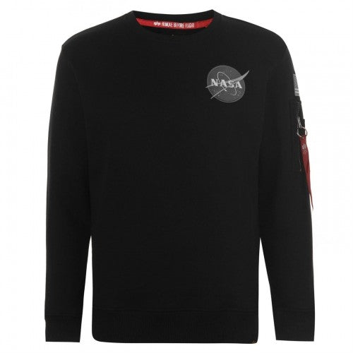 Front - Alpha Unisex Adult NASA Cotton Blend Sweatshirt