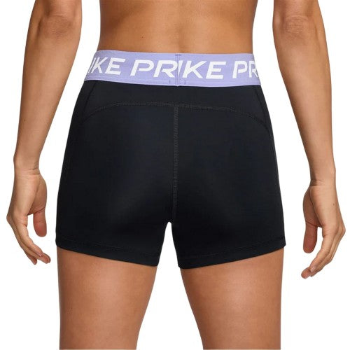 Black-Lilac - Back - Nike Womens-Ladies Pro Dri-FIT Stretch Running Shorts