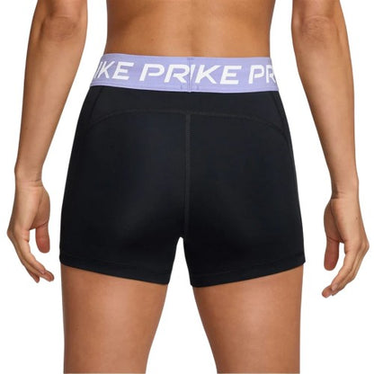 Black-Lilac - Back - Nike Womens-Ladies Pro Dri-FIT Stretch Running Shorts