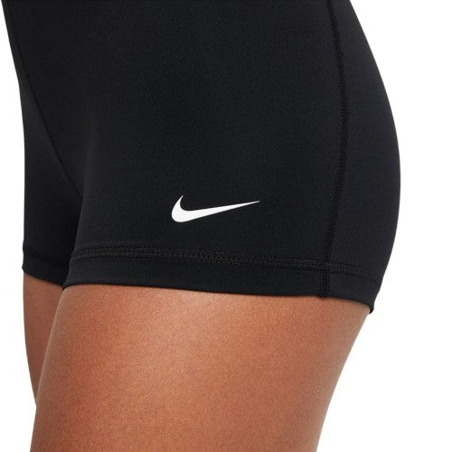 Black-White - Side - Nike Womens-Ladies Pro Dri-FIT Stretch Running Shorts