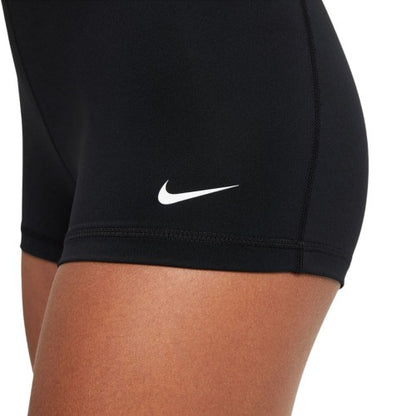 Black-White - Side - Nike Womens-Ladies Pro Dri-FIT Stretch Running Shorts