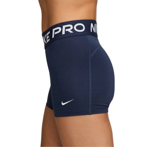 Midnight Navy - Side - Nike Womens-Ladies Pro Dri-FIT Stretch Running Shorts