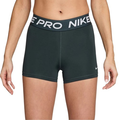 Sea Green-White - Front - Nike Womens-Ladies Pro Dri-FIT Stretch Running Shorts