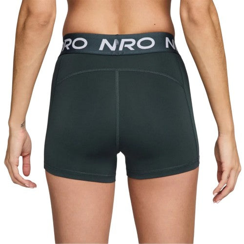 Sea Green-White - Back - Nike Womens-Ladies Pro Dri-FIT Stretch Running Shorts