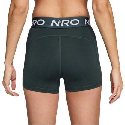 Sea Green-White - Back - Nike Womens-Ladies Pro Dri-FIT Stretch Running Shorts