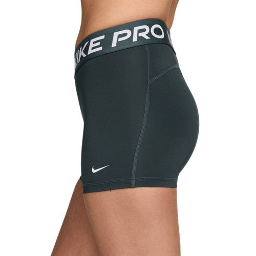 Sea Green-White - Side - Nike Womens-Ladies Pro Dri-FIT Stretch Running Shorts