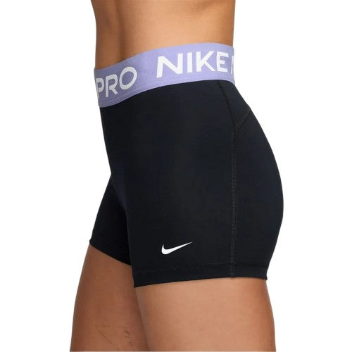 Black-Lilac - Side - Nike Womens-Ladies Pro Dri-FIT Stretch Running Shorts