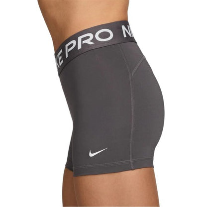 Thunder Grey-White - Side - Nike Womens-Ladies Pro Dri-FIT Stretch Running Shorts