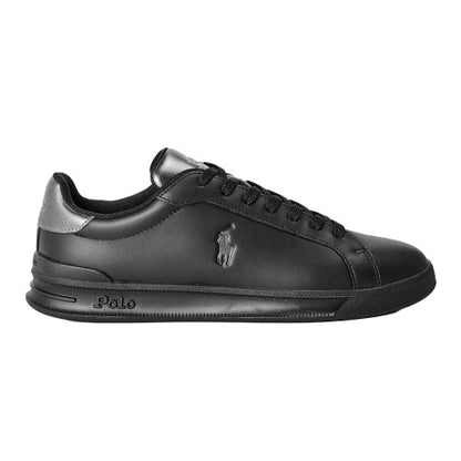 Front - Ralph Lauren Mens Heritage Leather Trainers