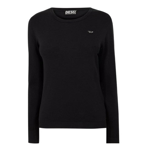 Front - Diesel Womens/Ladies Fine Knit Ribbed Sweatshirt