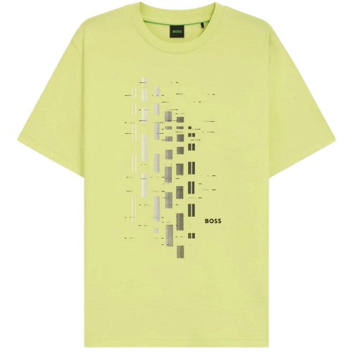 Front - Boss Mens Geometric Stretch Regular T-Shirt