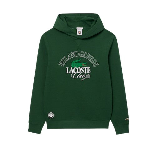 Front - Lacoste Mens Roland Garros Edition Graphic Print Hoodie