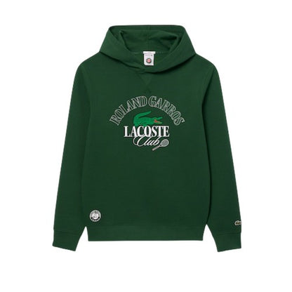 Front - Lacoste Mens Roland Garros Edition Graphic Print Hoodie