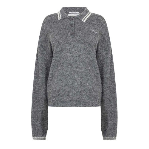 Front - Jack Wills Womens/Ladies Knitted Collared Polo Shirt