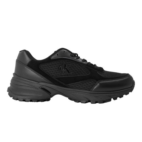 Front - Calvin Klein Mens Hike Runner Leather Trainers