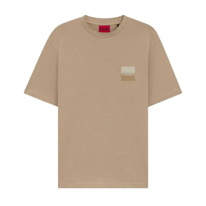 Front - Hugo Boss Mens Dusplito Split Logo T-Shirt