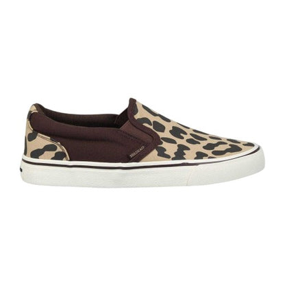 Front - SoulCal Womens/Ladies Leopard Print Canvas Slip-on Trainers